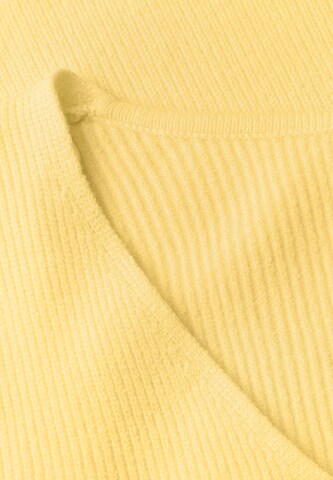 STREET ONE Langarm Pullover mit V-Ausschnitt in Gelb