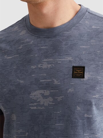 PME Legend Shirt 'PME LEGEND - T-shirt in slub cotton with allover print' in Blauw