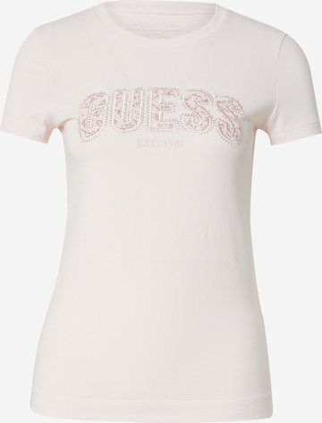 T-shirt GUESS en rose : devant