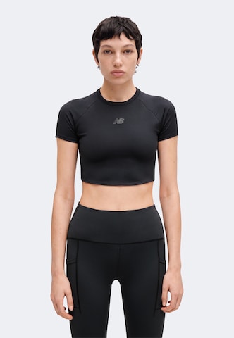 T-shirt fonctionnel new balance en noir : devant