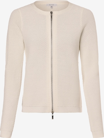 Marie Lund Gebreid vest in Beige: voorkant