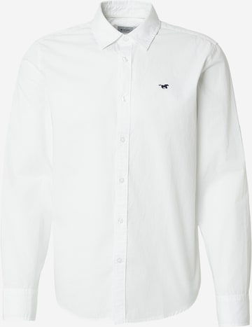 Coupe slim Chemise business 'Style Canton' MUSTANG en blanc : devant