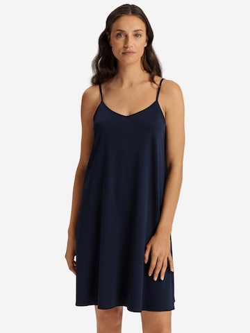 Hanro Nachthemd 'Cotton Silk'‌ in Blau