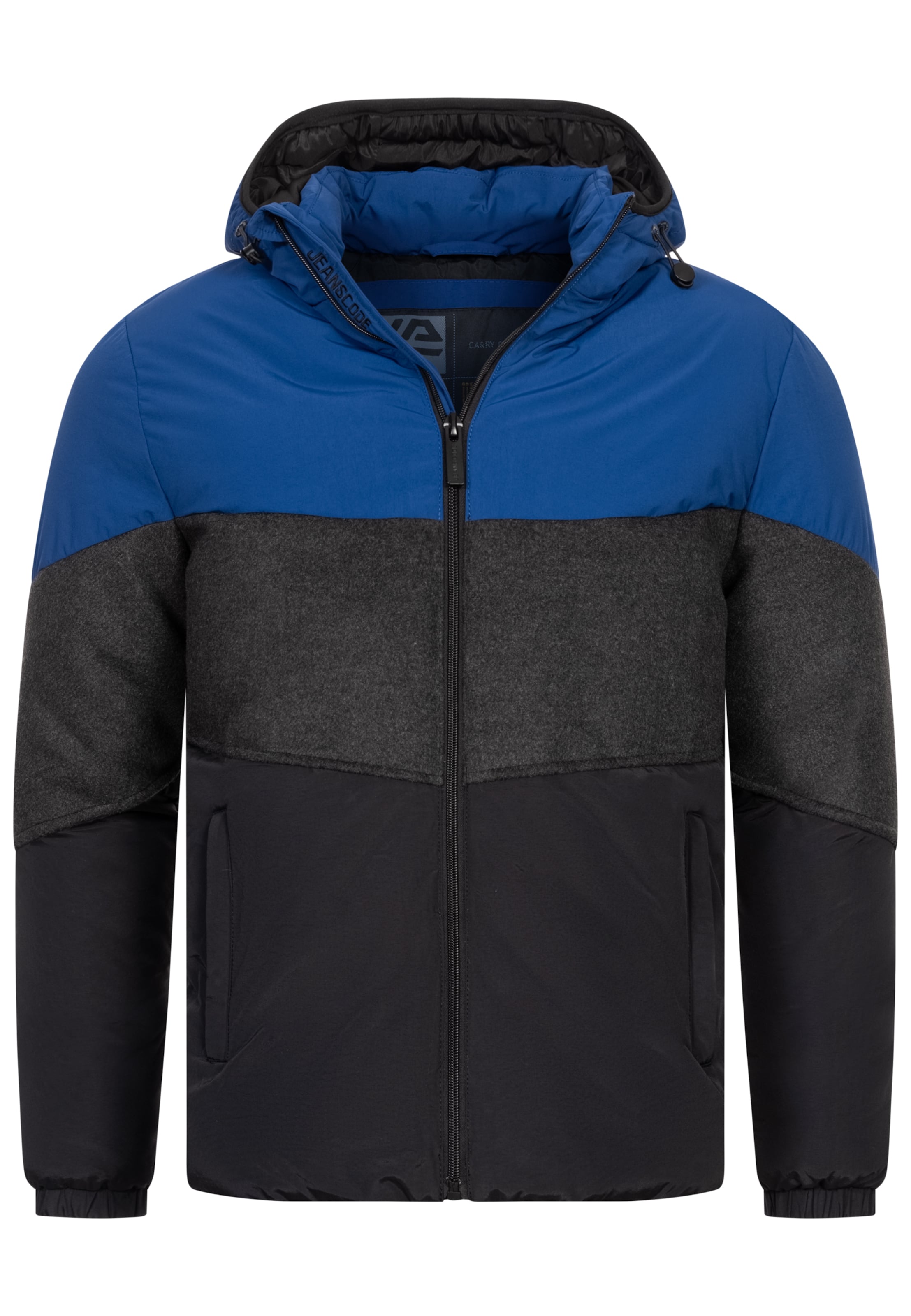 INDICODE JEANS Winterjas 'Urban' in Zwart: voorkant