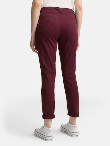 TOM TAILOR Tapered Broek in Rood