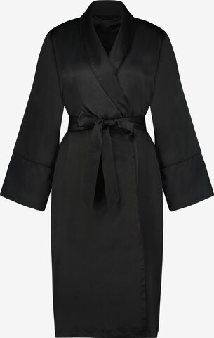 Hunkemöller Long Bathrobe in Black: front