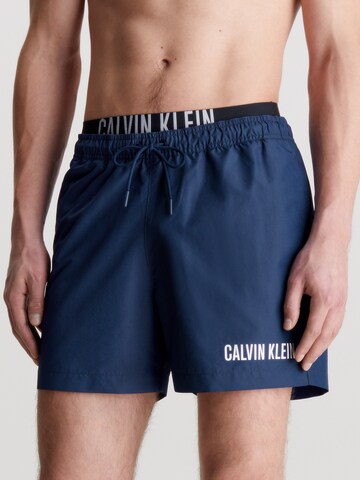 Calvin Klein Swimwear Board Shorts in Blue: front