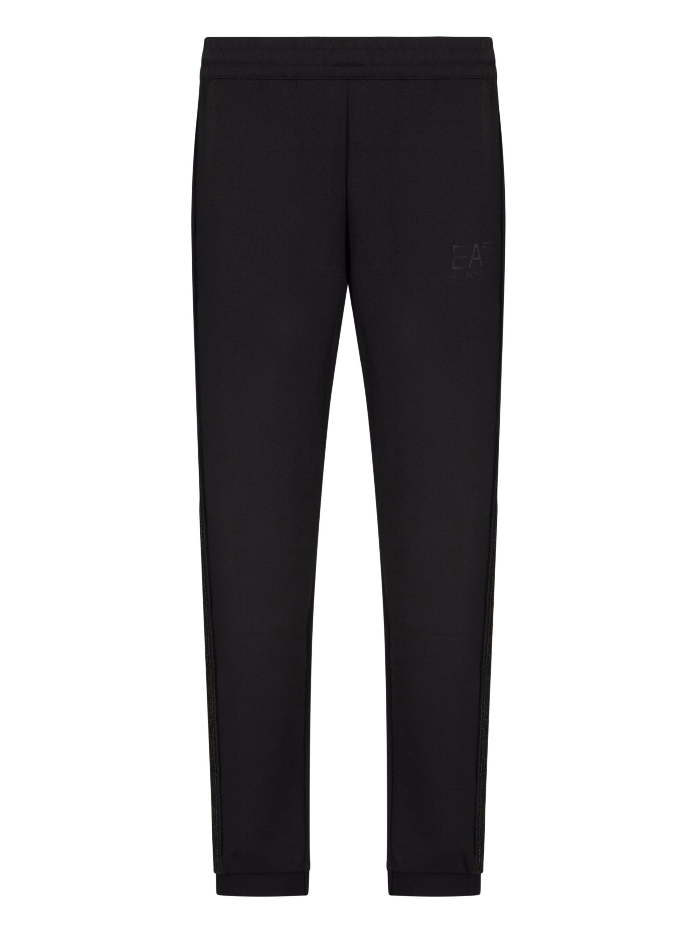 Tapered Pantaloni sportivi di EA7 Emporio Armani in nero: frontale