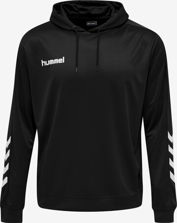 Hummel Sportsweatshirt 'Poly' in Zwart: voorkant