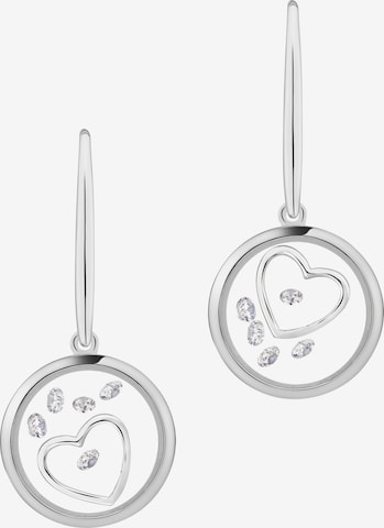 Astra Earrings 'OPEN HEART' in Silver: front