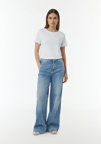 comma casual identity Wide leg Jeans in Blauw: voorkant