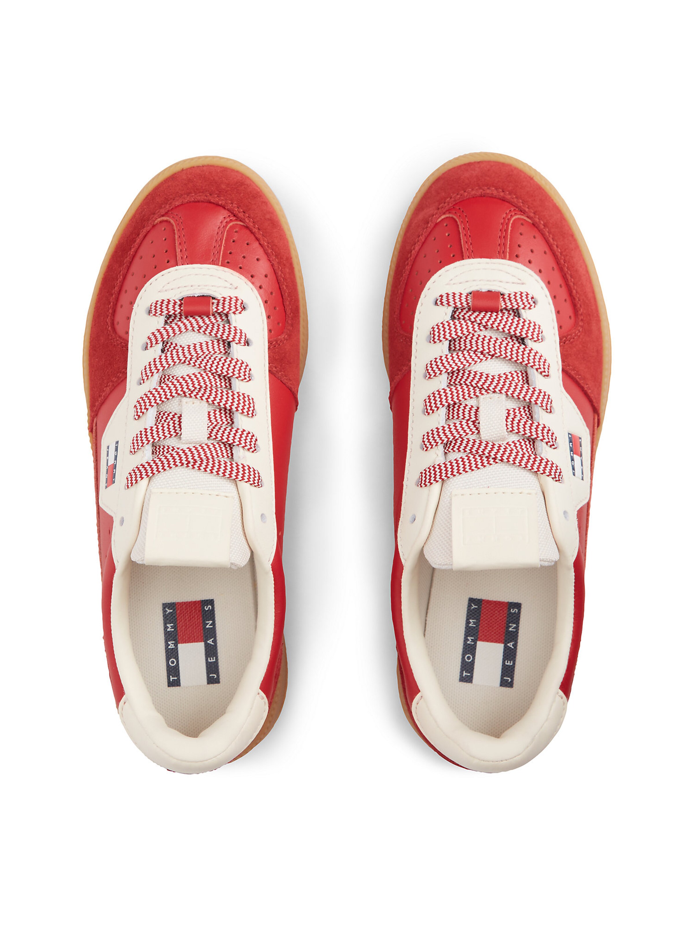 Baskets basses 'The Greenwich' Tommy Jeans en rouge