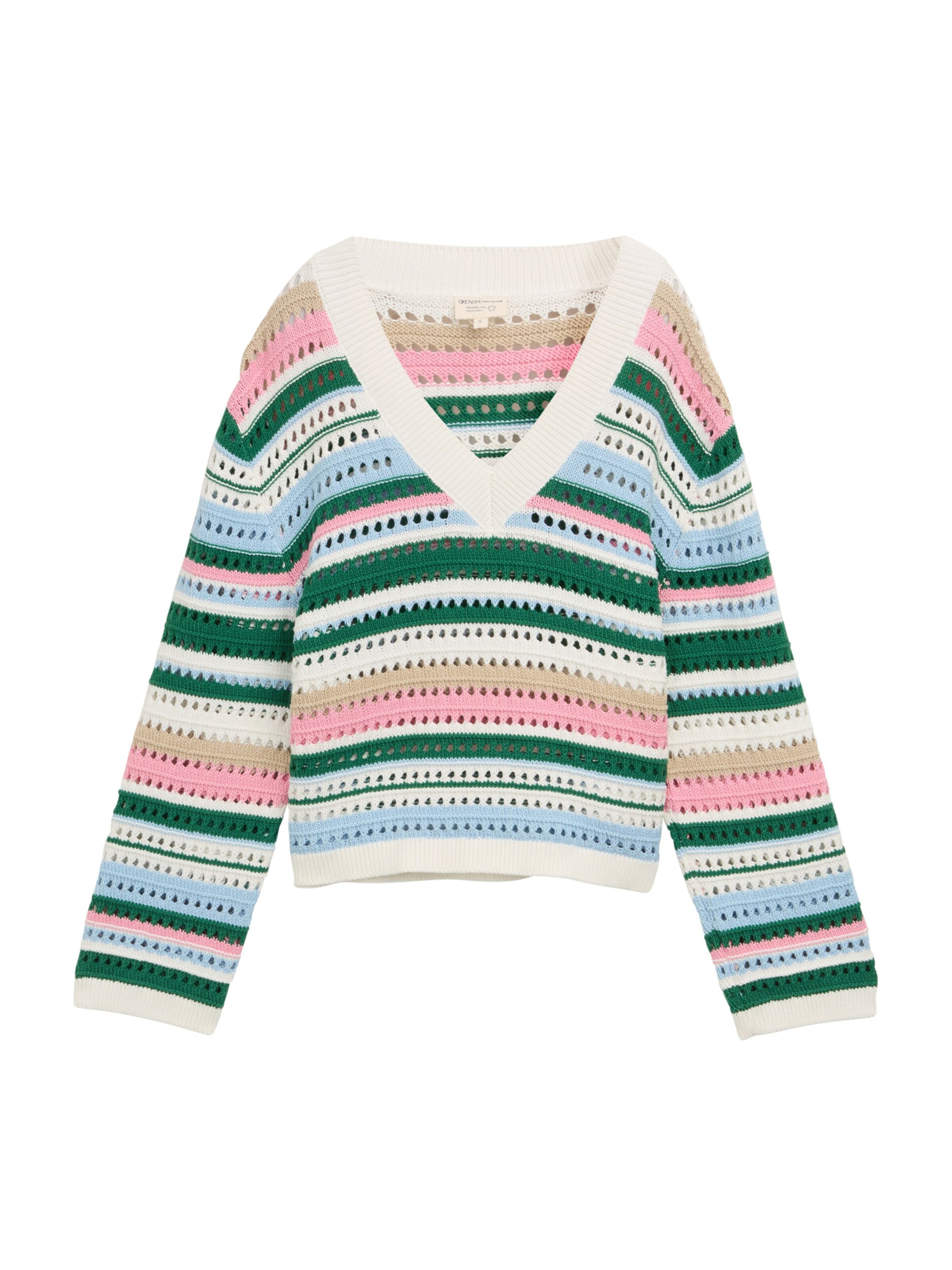 TOM TAILOR DENIM Sweter w kolorze mieszane kolory: przód