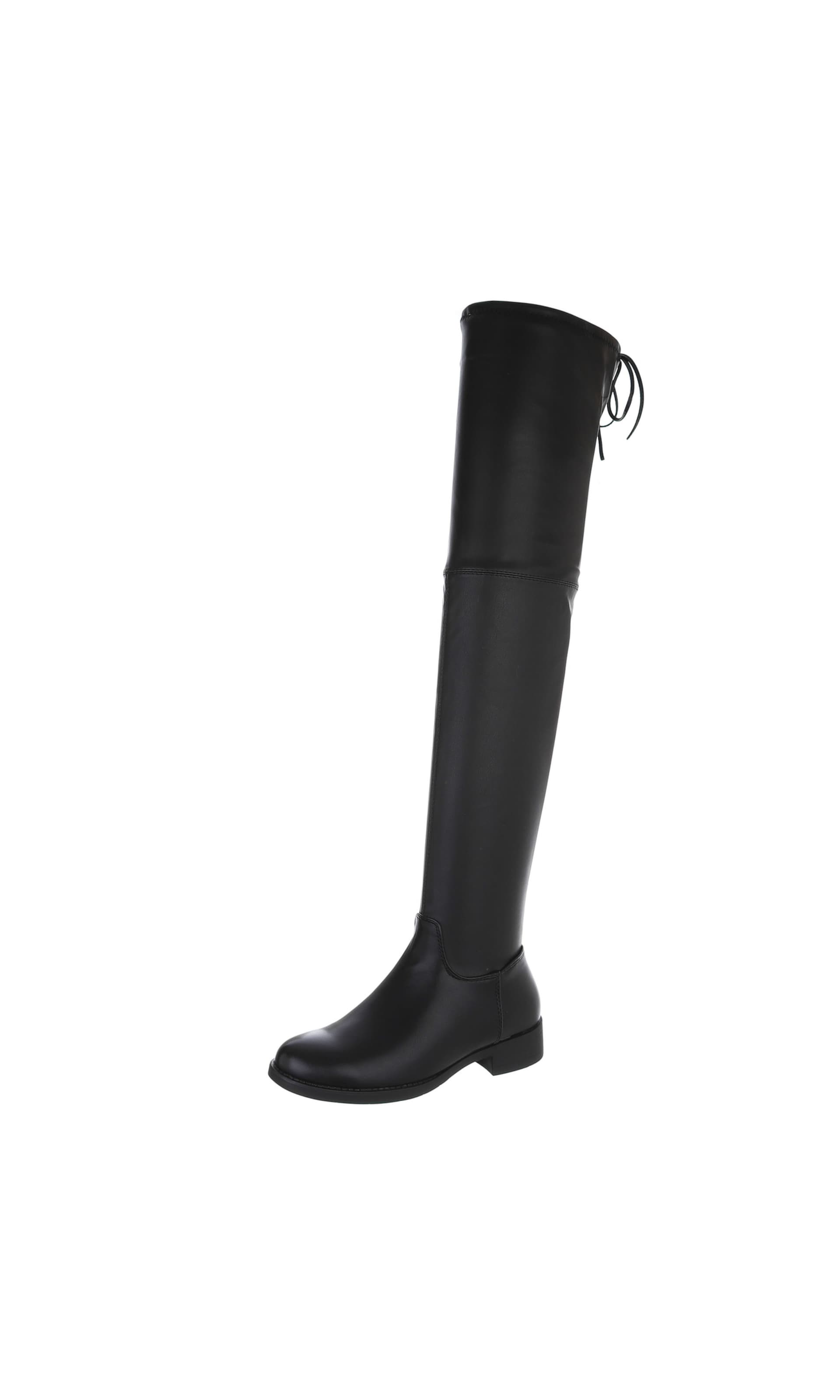 Ital-Design Stiefel in Schwarz: Vorderseite