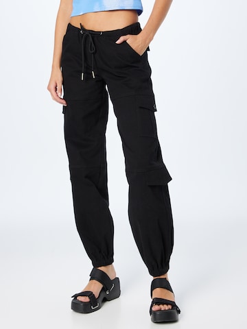 Edikted Tapered Cargo trousers in Black: front