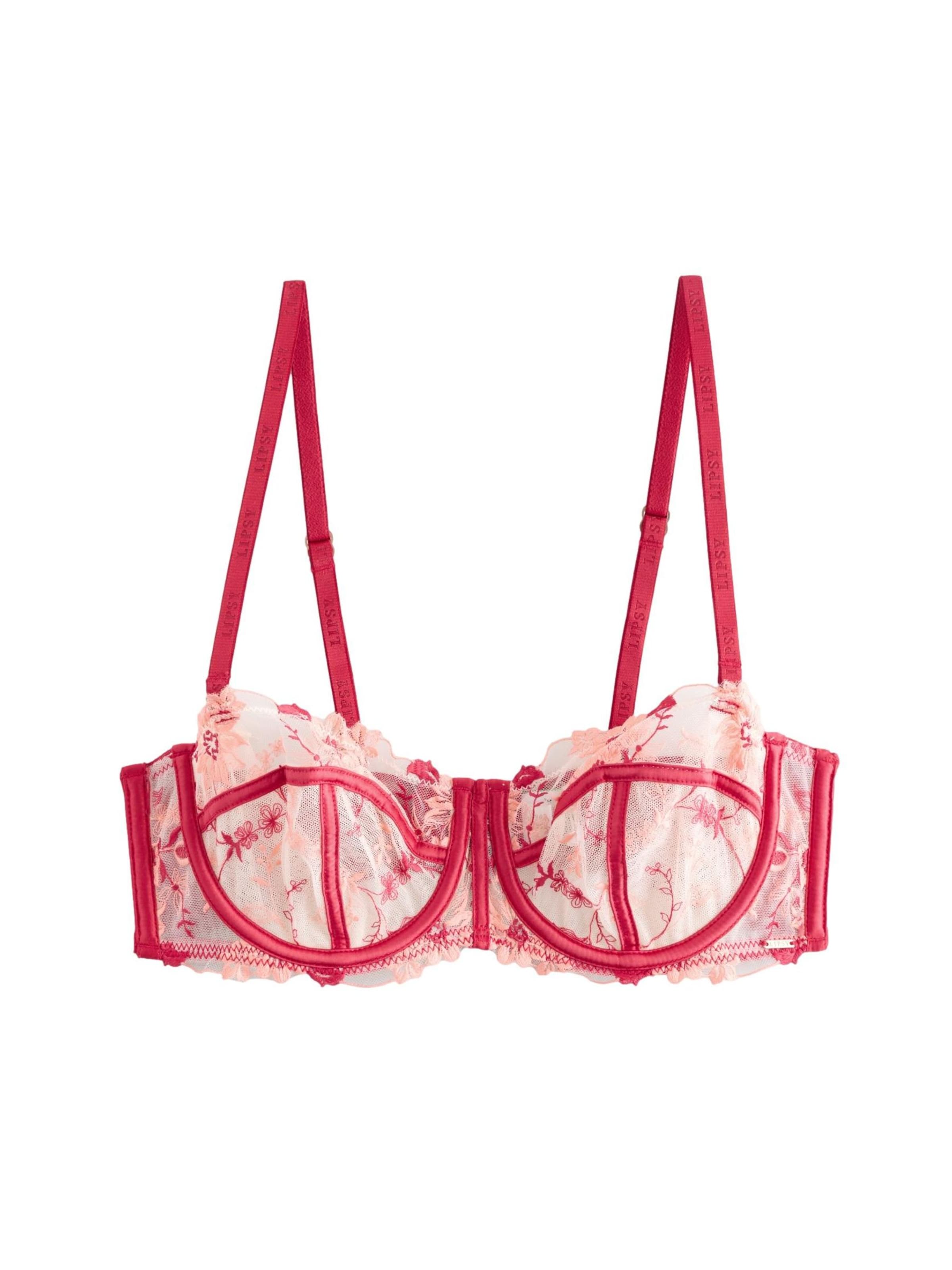 self. Balkonetka Biustonosz w kolorze czerwony: przód