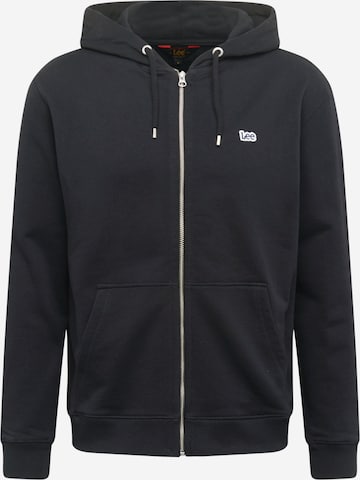 Lee Zip-Up Hoodie in Black: front