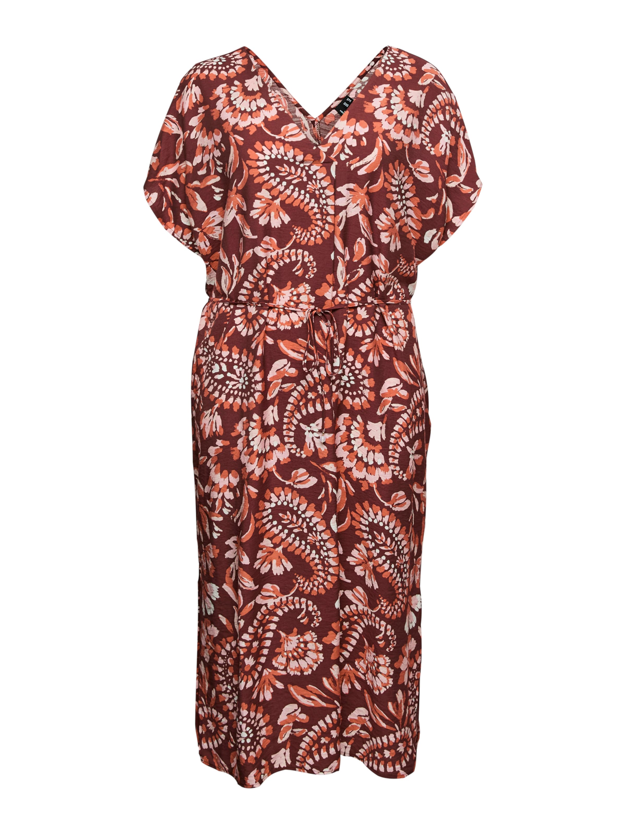 Vero Moda CurveLjetna haljina 'VMCNELLIE CARLA' - crvena boja: prednji dio