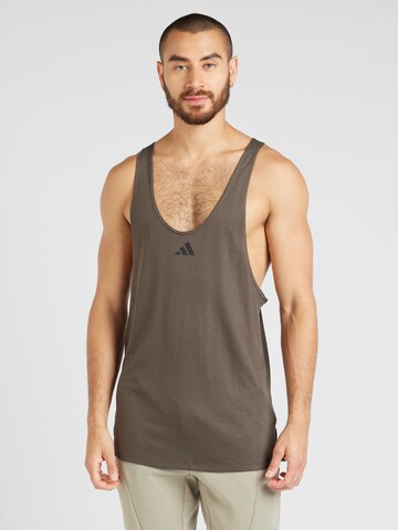ADIDAS PERFORMANCE Functioneel shirt 'Workout Stringer' in Groen: voorkant