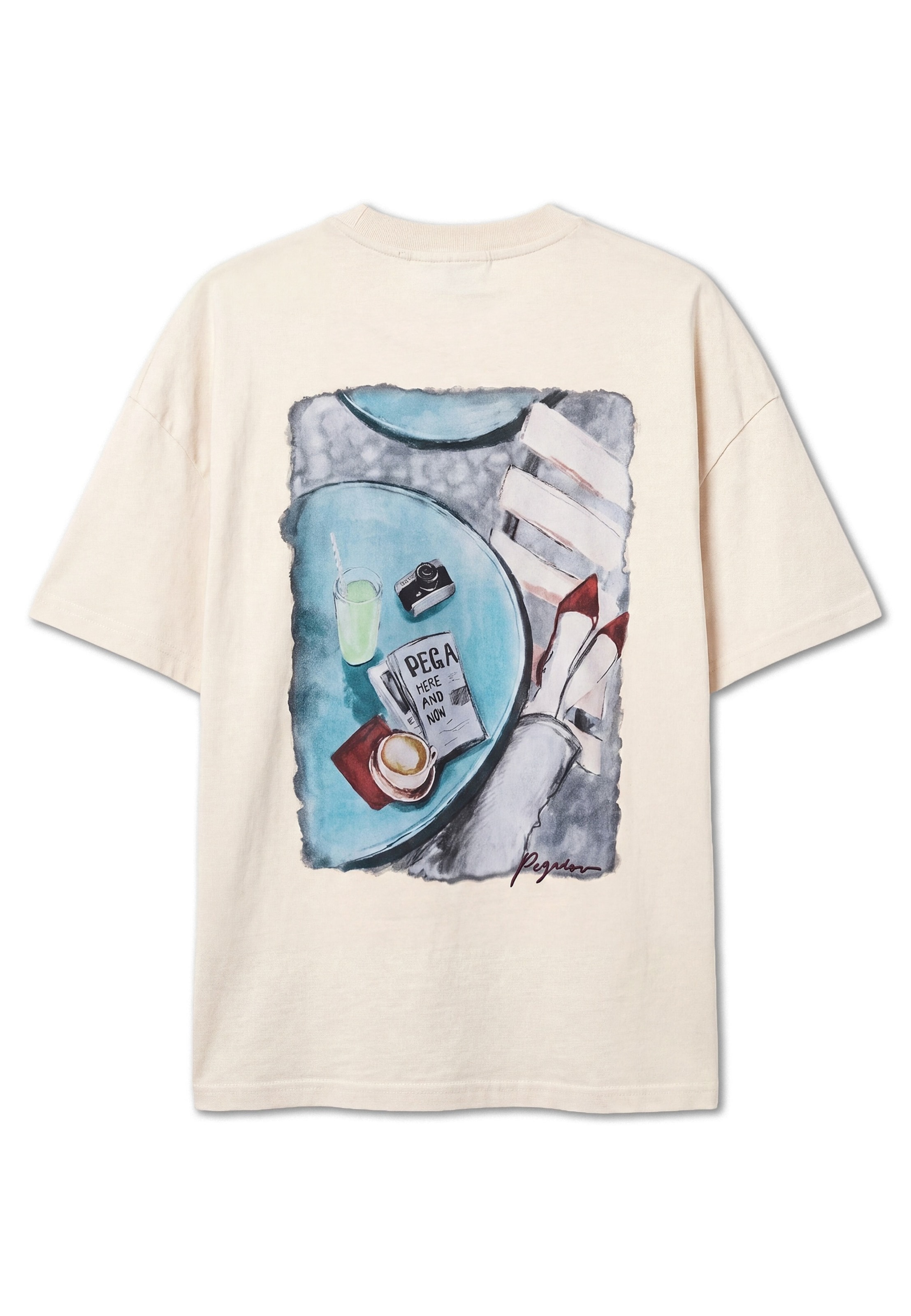 T-shirt 'Trani' Pegador en beige