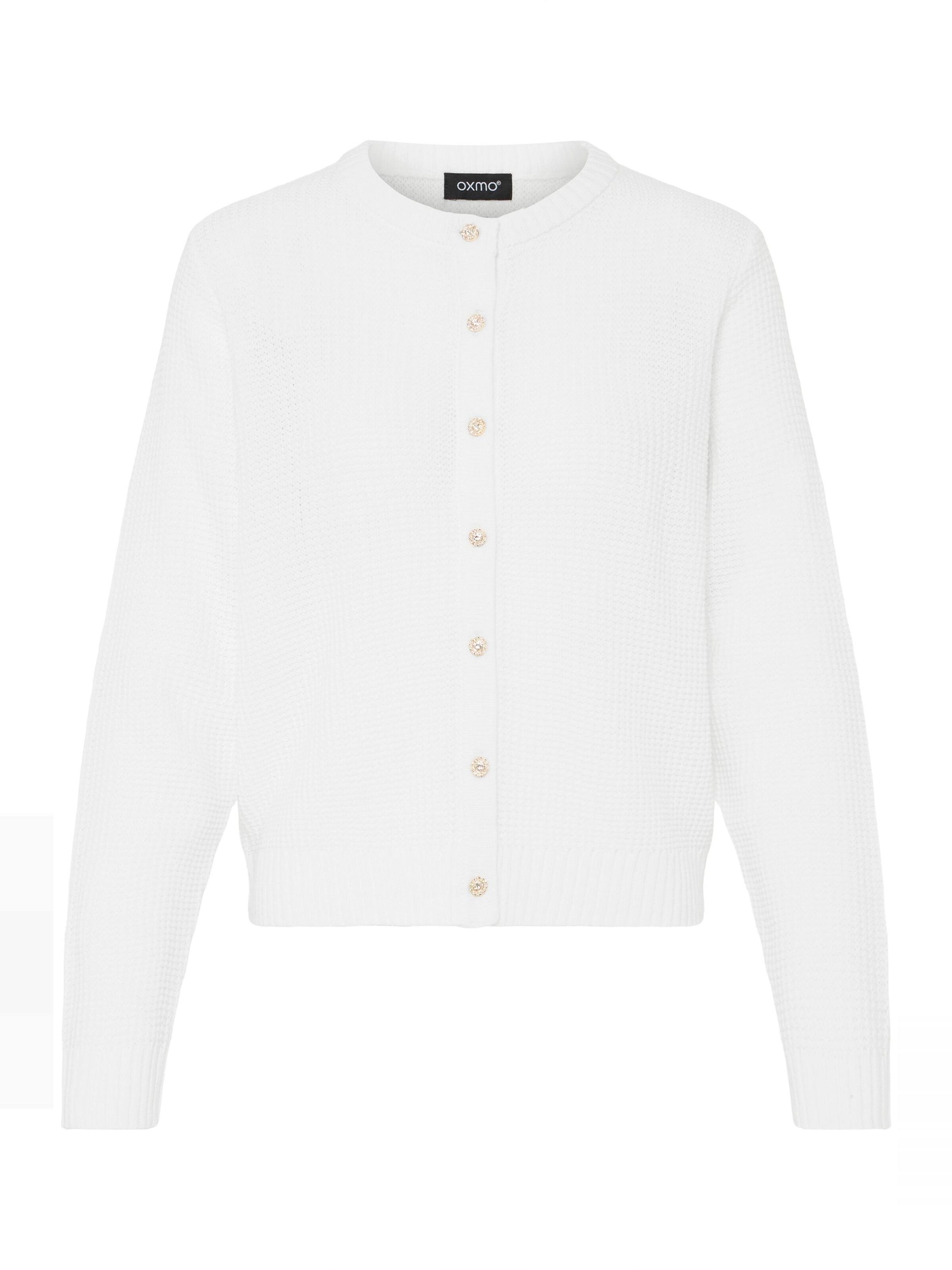 Oxmo Gebreid vest ' OXBMMOMA CARDIGAN ' in de kleur Natuurwit, Productweergave