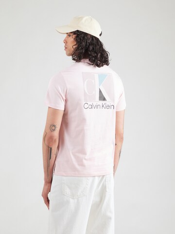 Calvin Klein Тениска в розово: отпред