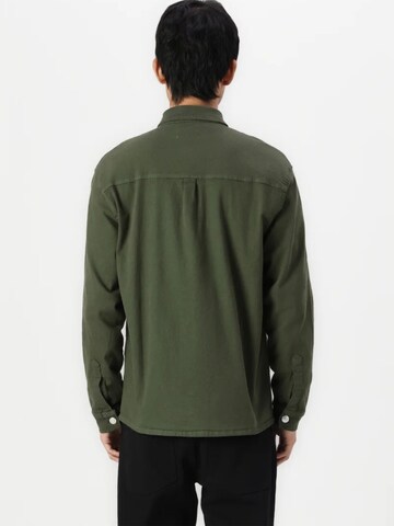 Denim Project Regular Fit Hemd 'Stitch' in Grün