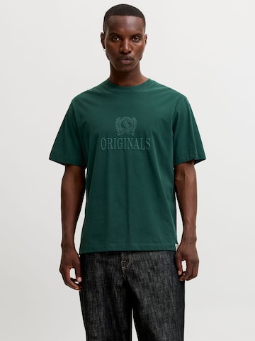 JACK & JONES Тениска 'JORFREDERIKSBERG' в зелено: отпред
