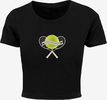 Merchcode T-Shirt 'Tennis Tournament' in Schwarz: predná strana
