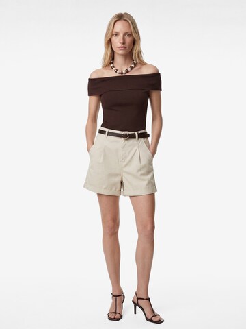 Koton Loose fit Pleat-Front Pants in Grey: front
