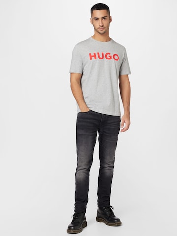 HUGO Μπλουζάκι 'Dulivio' σε γκρι