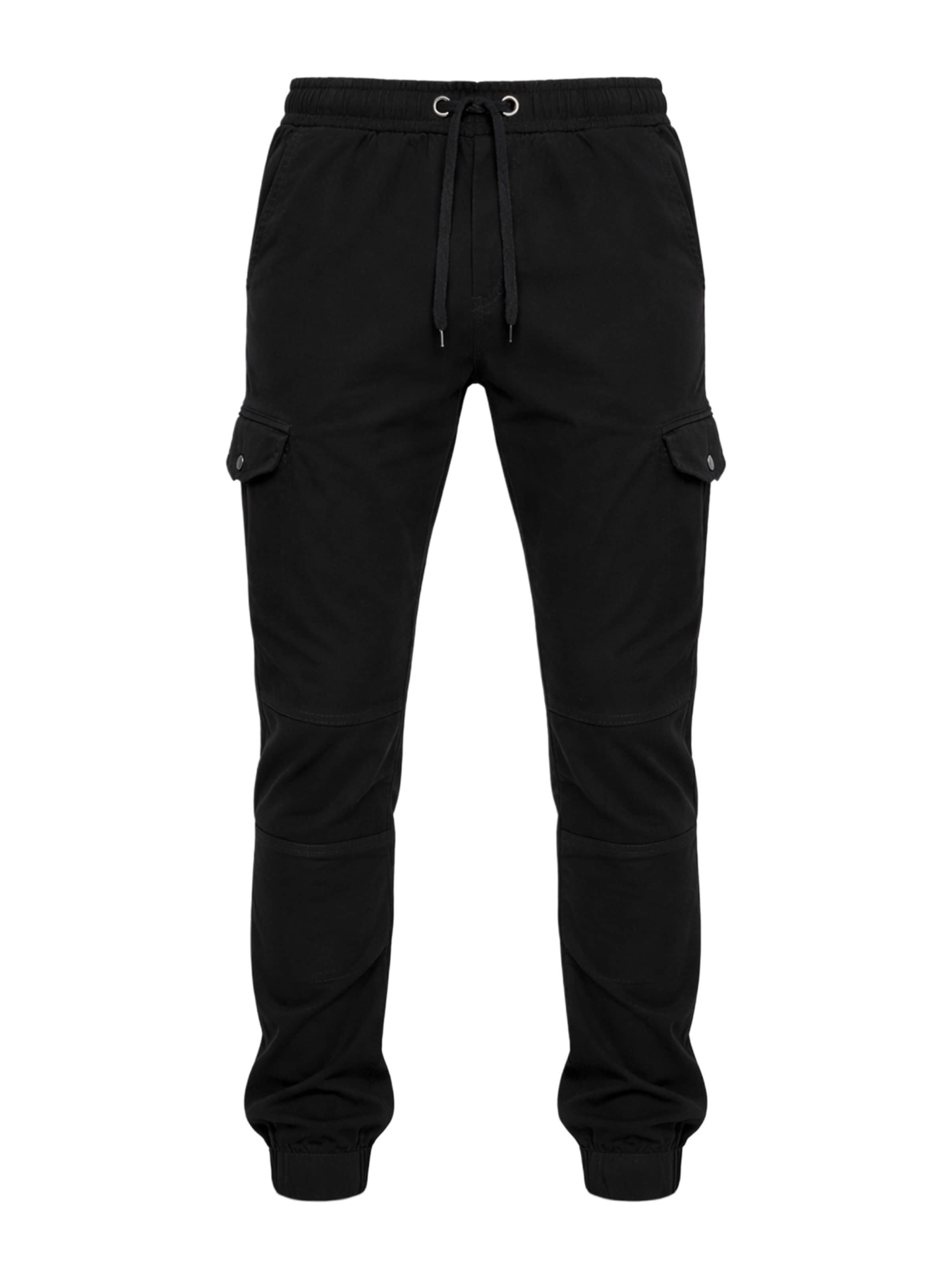 Alessandro Salvarini Tapered Cargo trousers in Black: front