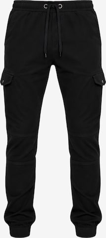 Alessandro Salvarini Tapered Cargo trousers in Black: front
