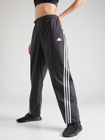 ADIDAS SPORTSWEAR Loose fit Workout Pants in Black: front
