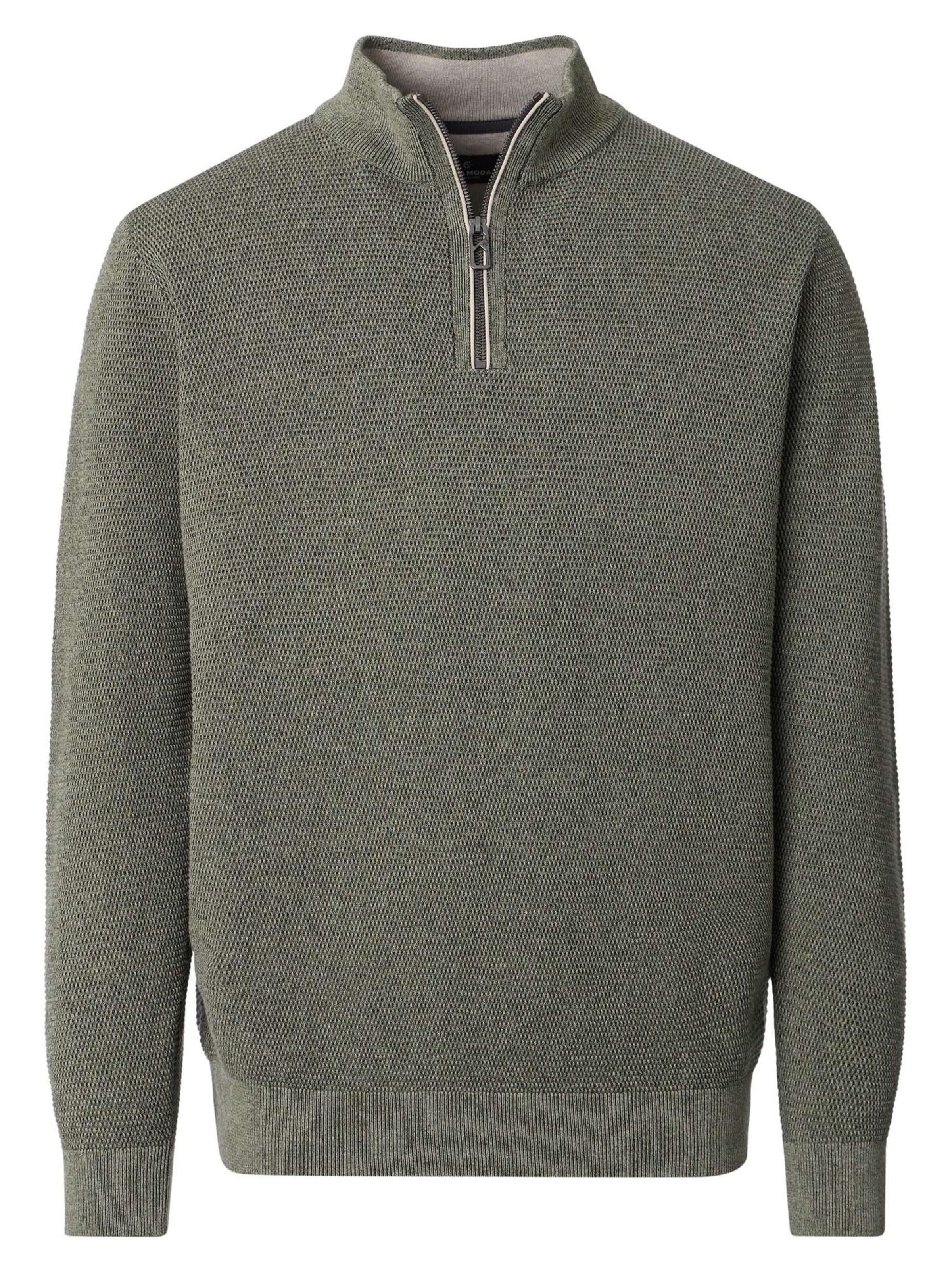 CASAMODA Sweater 'Basic' in Green: front