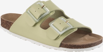 Aniston Mules in Green: front