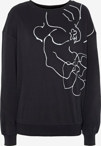 LASCANA Sweatshirt in Schwarz: predná strana