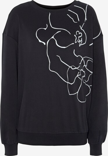 LASCANA Sweatshirt in schwarz / weiß, Produktansicht