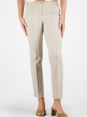 Coupe slim Pantalon à plis 'Zene61' Gardeur en beige : devant