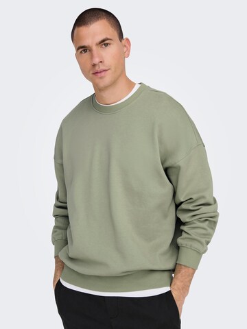 Only & Sons Sweatshirt 'Ceres' in Groen