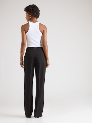 Wide Leg Pantalon à plis monari en noir