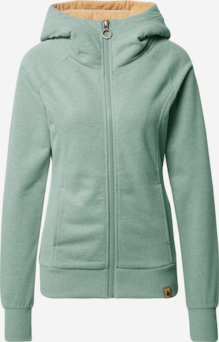 Fli Papigu Zip-Up Hoodie in Green: front