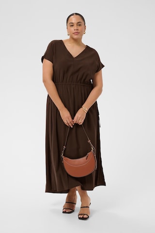 KAFFE CURVE Kleid 'Alberte' in Braun: Vorderseite