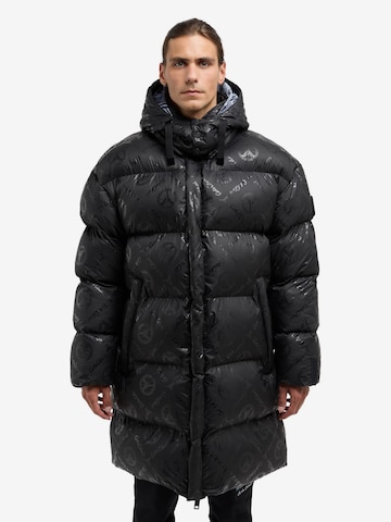 Manteau d’hiver 'DeZordo' Carlo Colucci en noir : devant