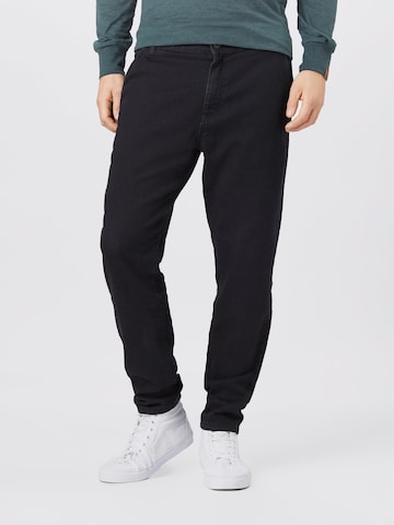 Urban Classics Slim fit Chino Pants in Black: front