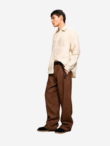 Loosefit Pantaloni con pieghe di Giesto in marrone