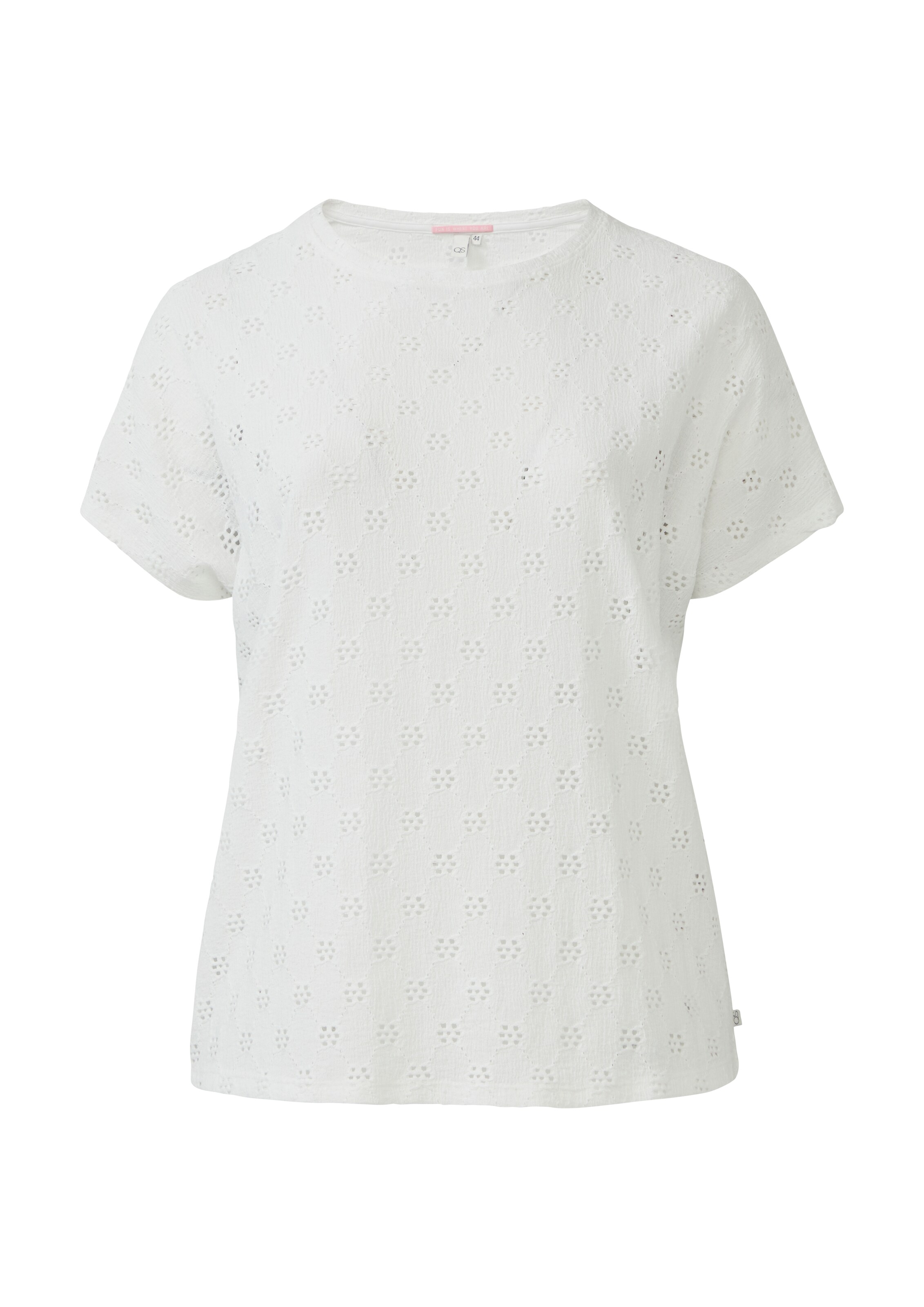 T-shirt QS en blanc : devant