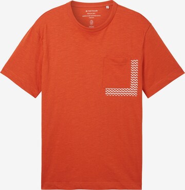 T-Shirt TOM TAILOR en orange : devant