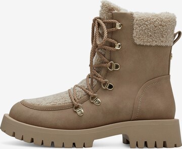 TAMARIS Lace-up bootie in Beige