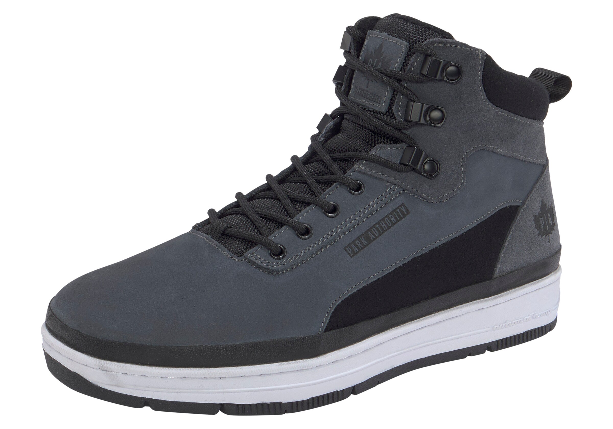 PARK AUTHORITY by K1X Lace-Up Boots 'Play Hard GK 3000' in Grey: front